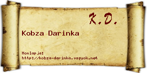 Kobza Darinka névjegykártya